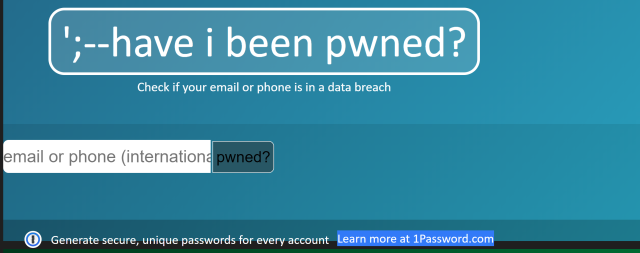 HaveIBeenPwned平台